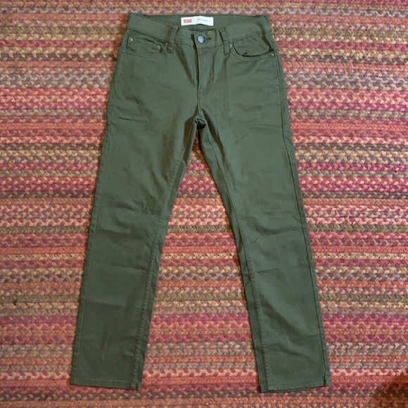 NEW ARMY GREEN WHITE TAB LEVIS 511 SLIM JEANS - Picture 1 of 6